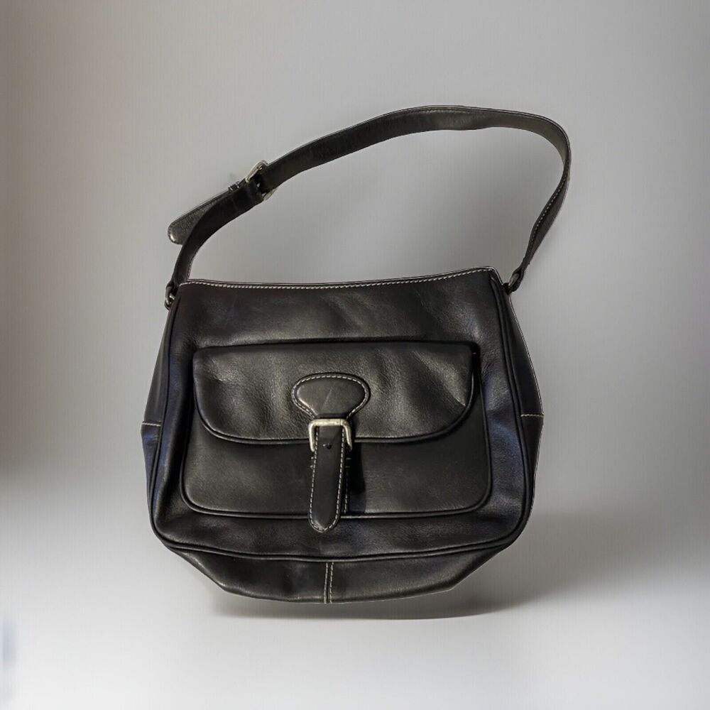 Adrienne Vittadini Handbag Black Leather Women’s‎
